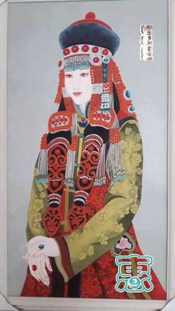 请您欣赏金丝彩岩手工艺作品——蒙古族部落妇女系列-3.jpg
