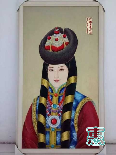 请您欣赏金丝彩岩手工艺作品——蒙古族部落妇女系列-9.jpg