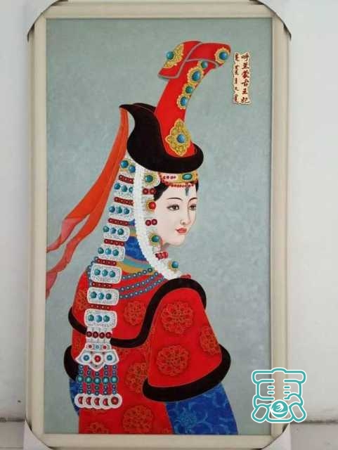 请您欣赏金丝彩岩手工艺作品——蒙古族部落妇女系列-11.jpg