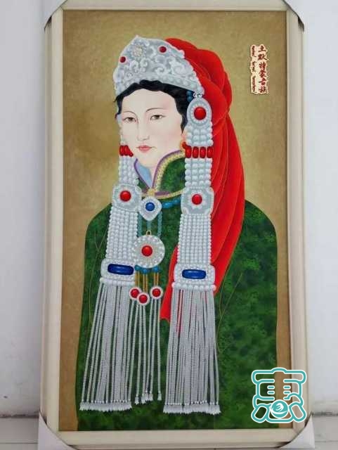 请您欣赏金丝彩岩手工艺作品——蒙古族部落妇女系列-16.jpg