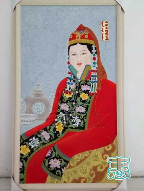 请您欣赏金丝彩岩手工艺作品——蒙古族部落妇女系列-15.jpg